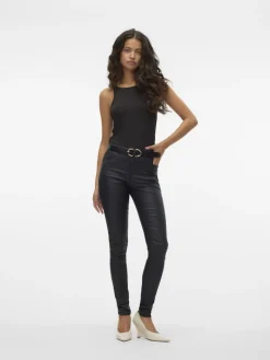 Beschichtete Hose black