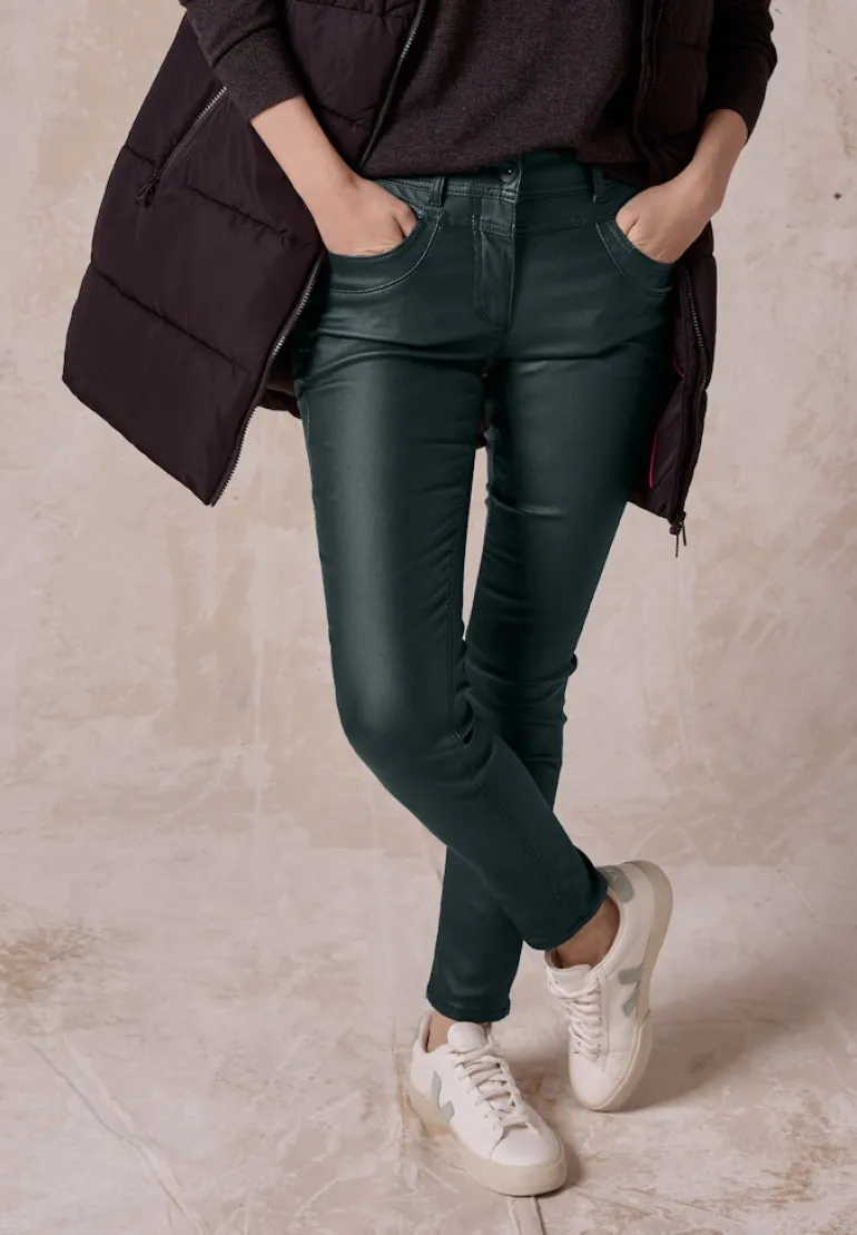 Beschichtete Hose fir green