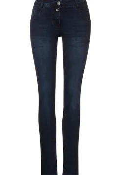 Blaue Loose Fit Jeans blue black random wash