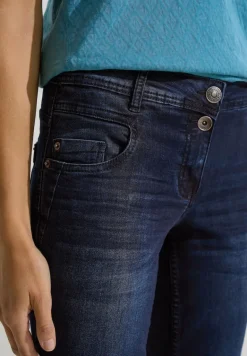 Blaue Loose Fit Jeans blue black random wash