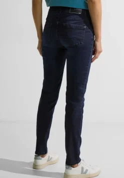 Blaue Loose Fit Jeans blue black random wash