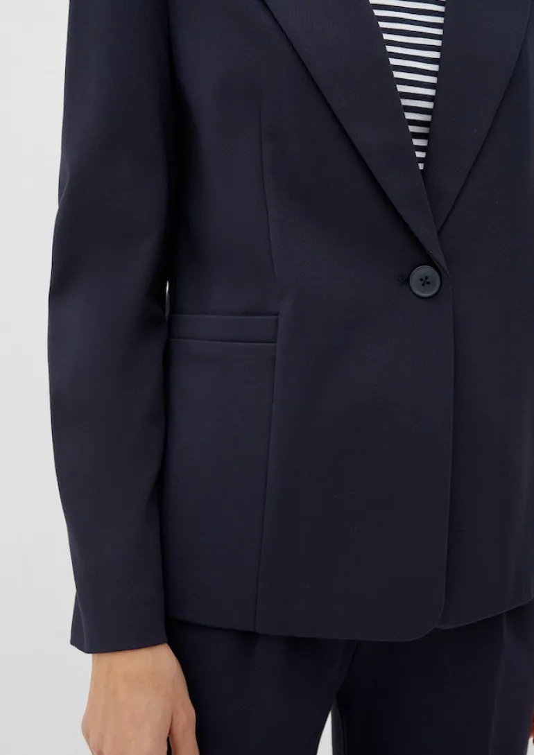 Blazer aus Viskosemix blau