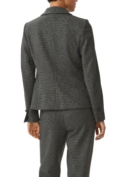 Blazer mit Pepita-Muste schwarz