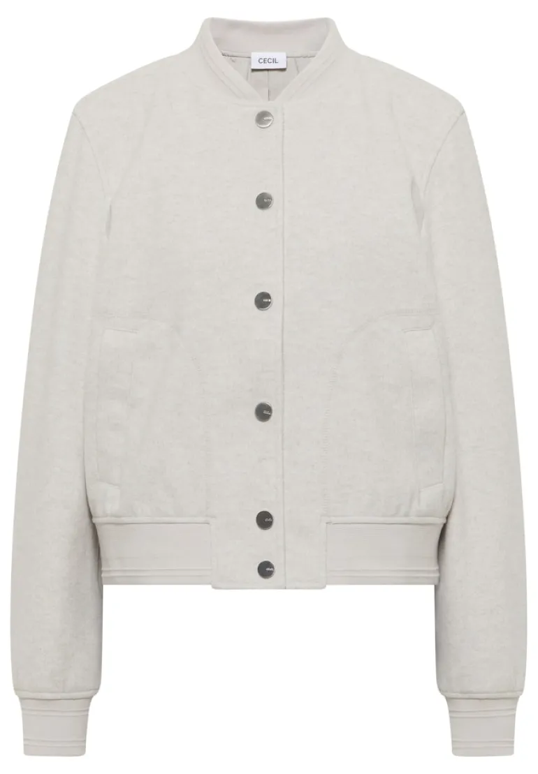 Blouson in Wolloptik light greige melange