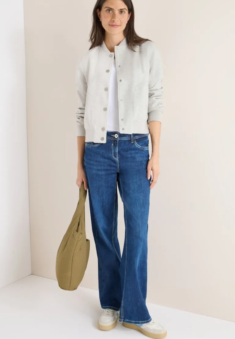 Blouson in Wolloptik light greige melange