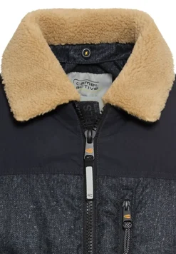 Blouson mit abnehmbarem Kragen dark navy melange