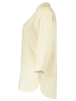 Bluse aus Leinenmix salbei