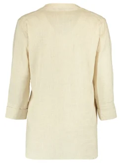 Bluse aus Leinenmix salbei