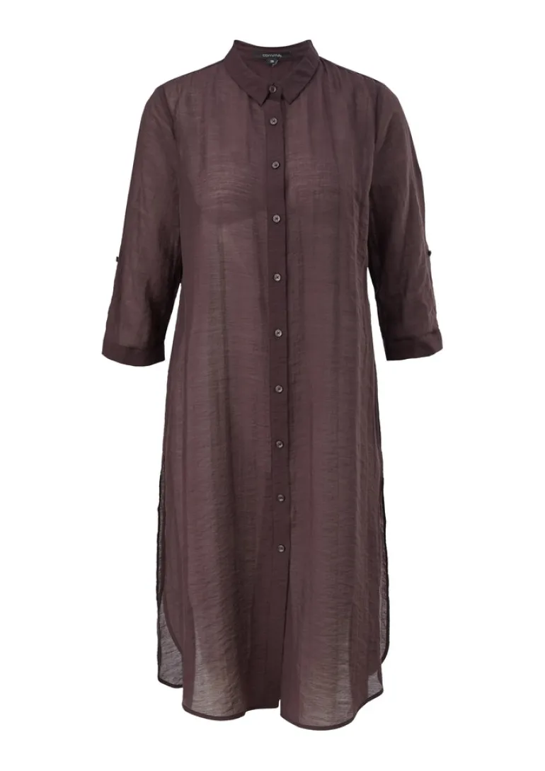 Bluse aus Lyocell-Mix braun