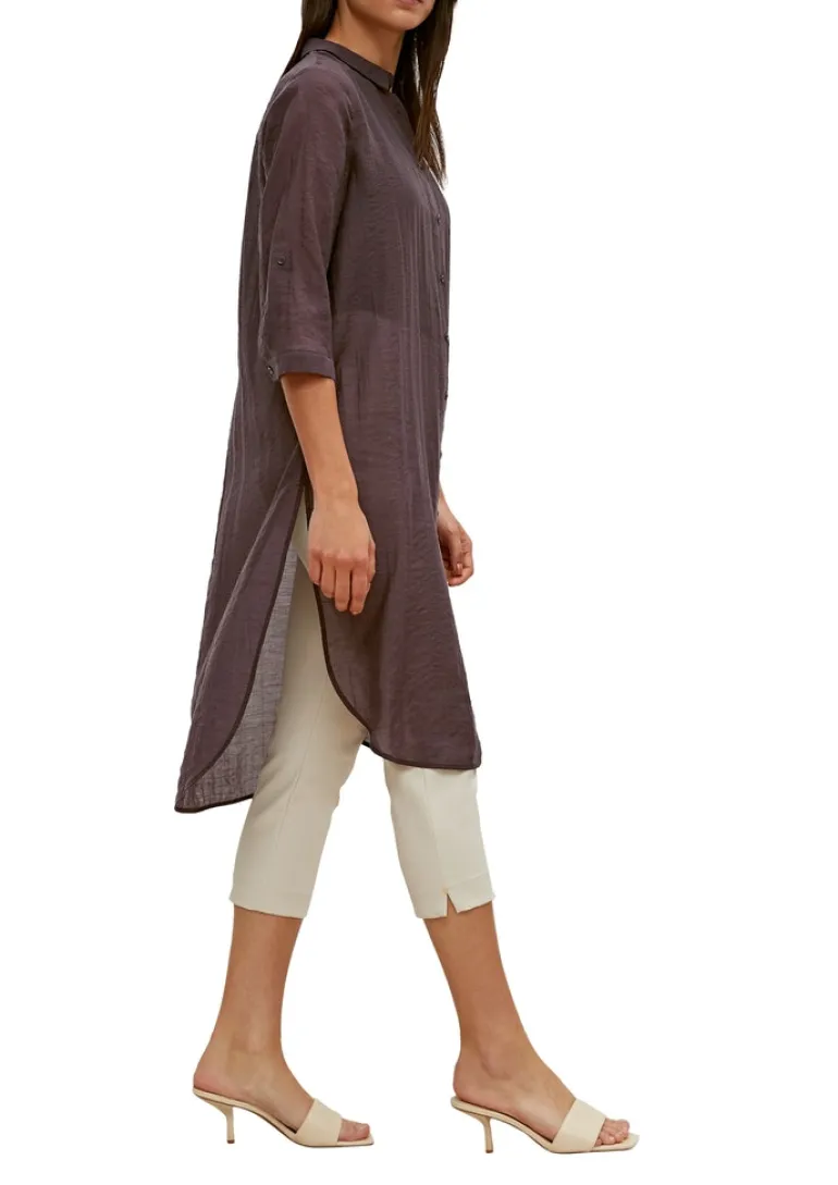 Bluse aus Lyocell-Mix braun
