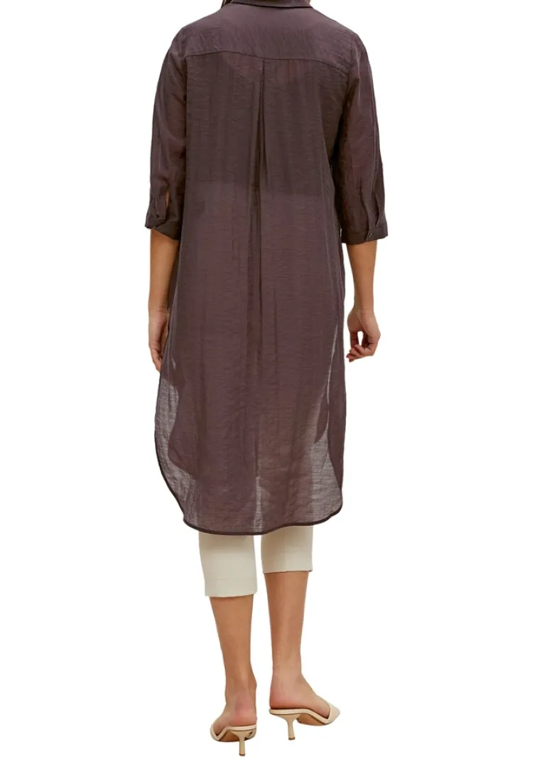 Bluse aus Lyocell-Mix braun