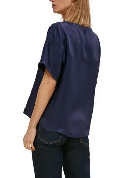 Bluse aus Lyocell-Viskose-Mix blau