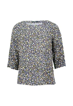 Bluse geblümt mit 3/4 Arm blackcream