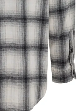 Bluse in kariertem Flanell heather grey check