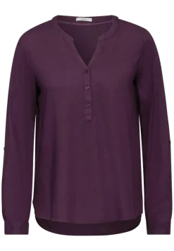 Bluse in Unifarbe beloved berry