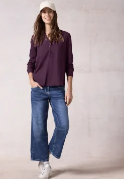 Bluse in Unifarbe beloved berry