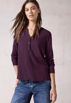 Bluse in Unifarbe beloved berry