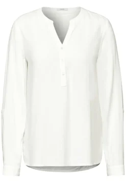 Bluse in Unifarbe vanilla white