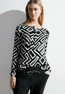 Bluse mit Alloverprint black