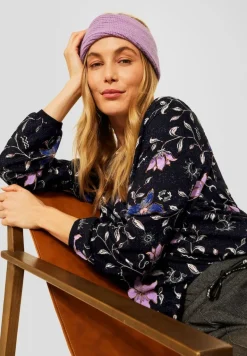 Bluse mit Blumen Print black