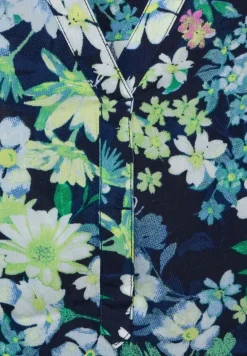 Bluse mit Blumen Print deep blue