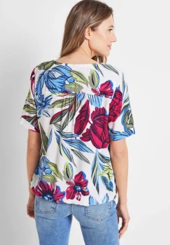 Bluse mit Blumenprint vanilla white