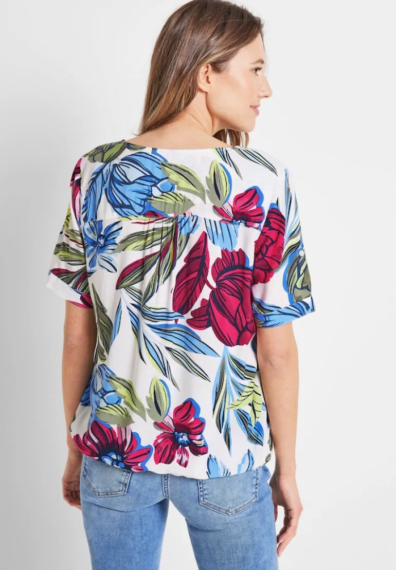 Bluse mit Blumenprint vanilla white