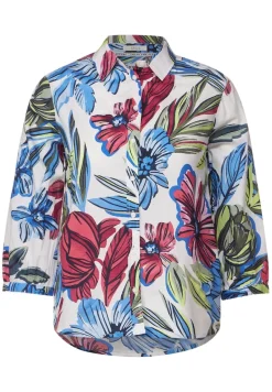 Bluse mit Blumenprint vanilla white