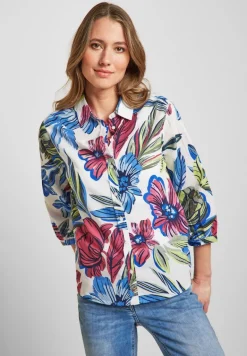 Bluse mit Blumenprint vanilla white