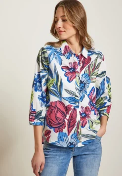 Bluse mit Blumenprint vanilla white