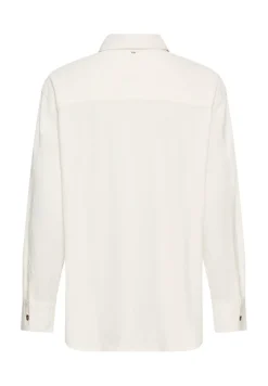 Bluse mit Brusttasche milk white
