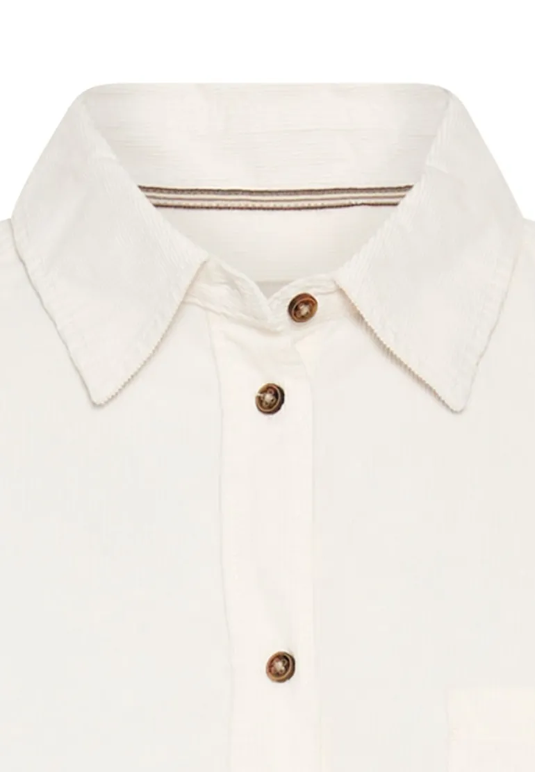Bluse mit Brusttasche milk white