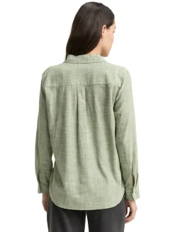 Bluse mit Brusttaschen deep ivy green