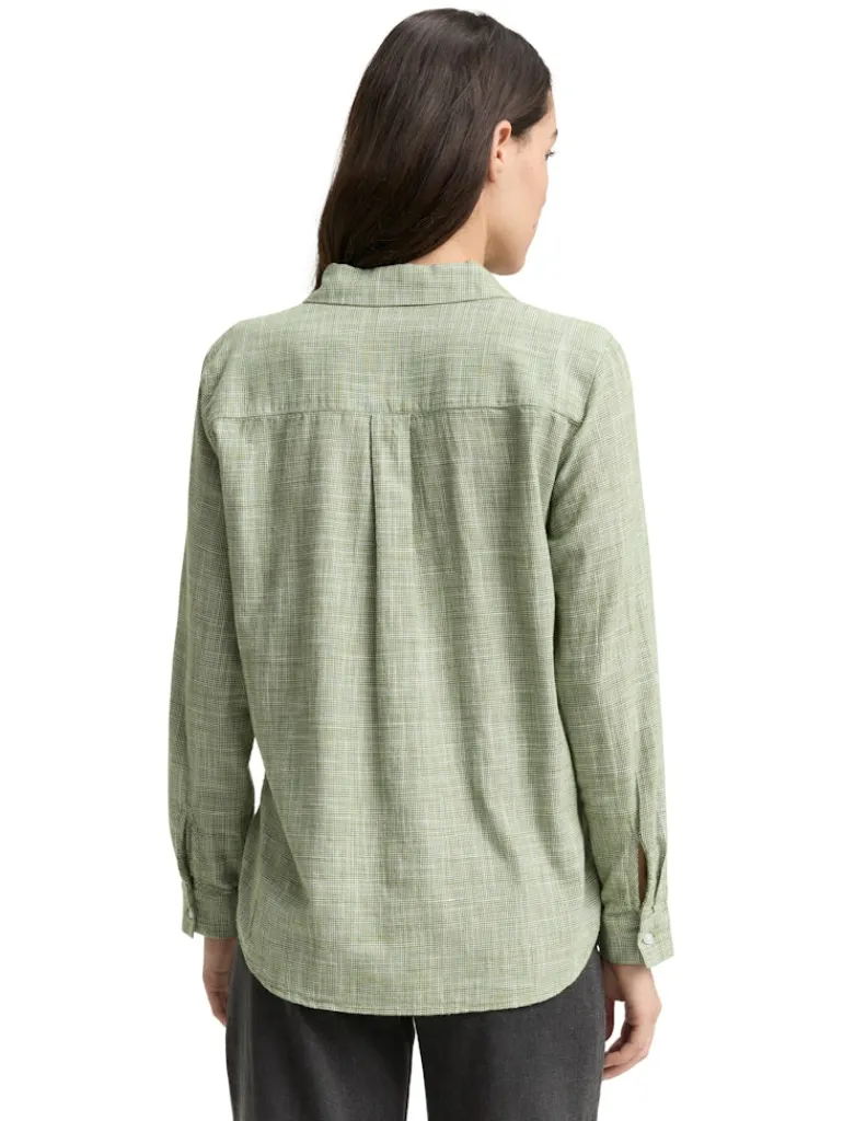Bluse mit Brusttaschen deep ivy green
