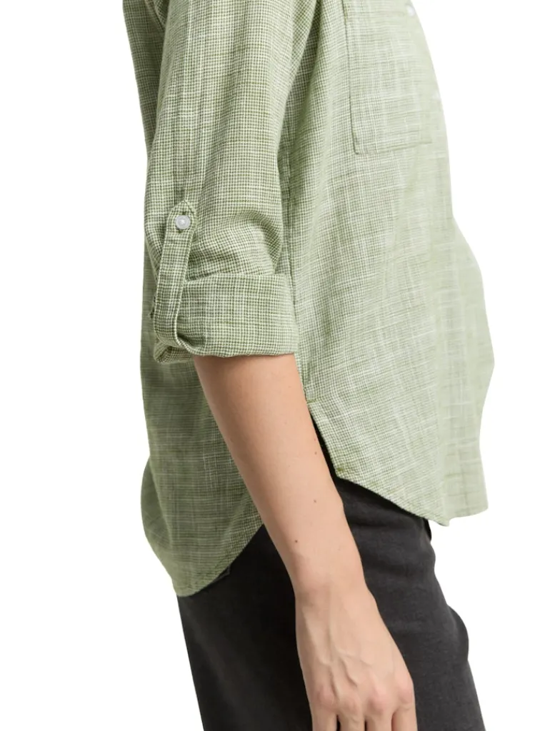 Bluse mit Brusttaschen deep ivy green