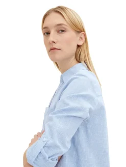 Bluse mit Brusttaschen dreamy blue