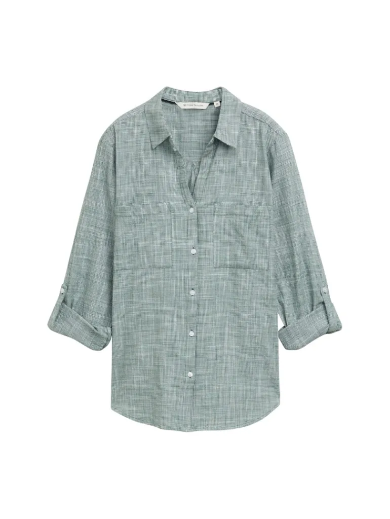 Bluse mit Brusttaschen explorer green