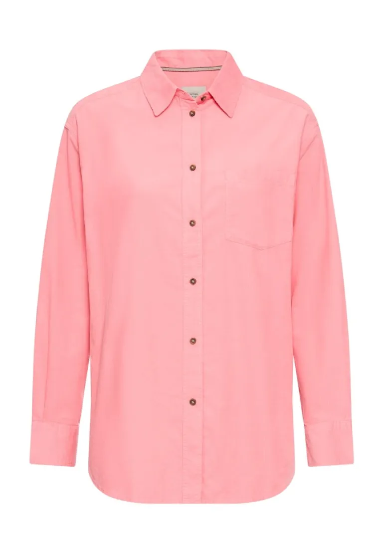 Bluse mit Brusttasche winter berry