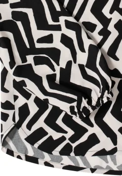 Bluse mit Grafikmuster light greige