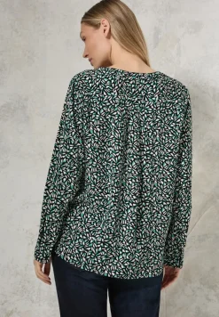 Bluse mit Minimal Print black