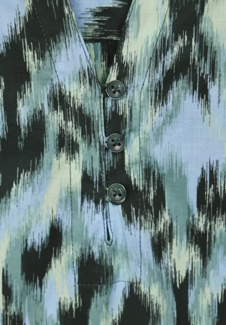 Bluse mit modernem Print strong khaki