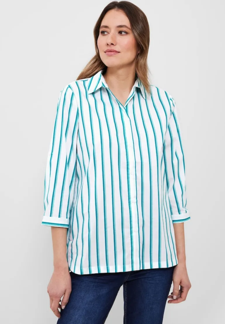 Bluse mit Multicolorstreifen clary mint