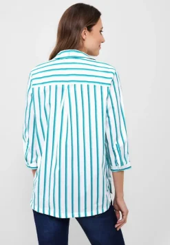 Bluse mit Multicolorstreifen clary mint