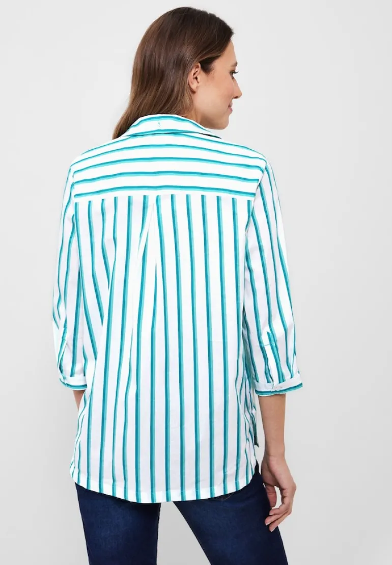 Bluse mit Multicolorstreifen clary mint