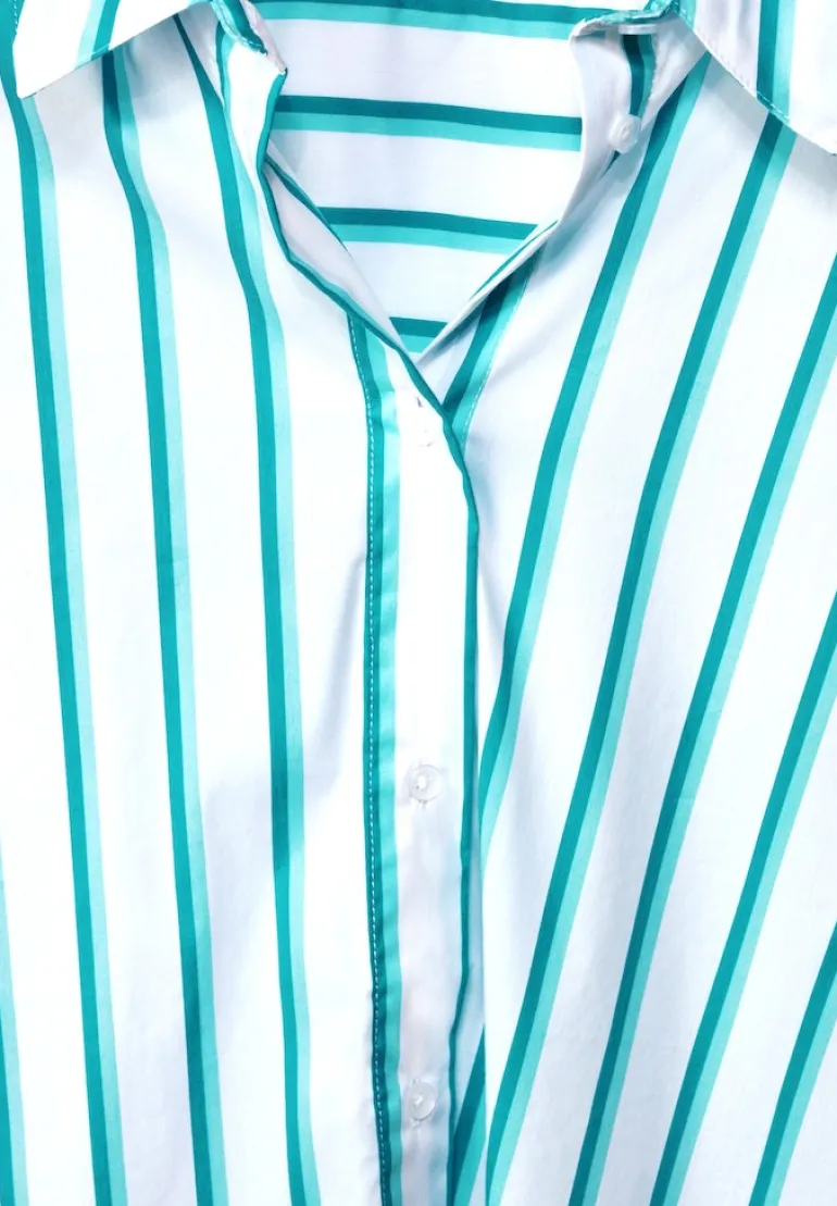 Bluse mit Multicolorstreifen clary mint
