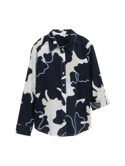 Bluse mit Muster big floral shapes design