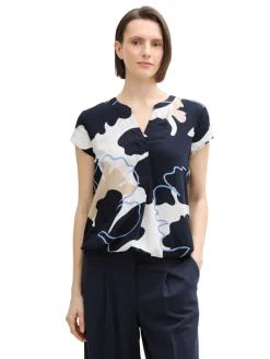 Bluse mit Muster big floral shapes design