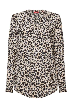 Bluse mit Muster sand