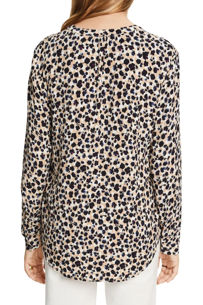 Bluse mit Muster sand
