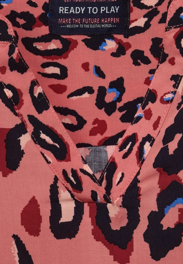 Bluse mit Print Mix rose pepper